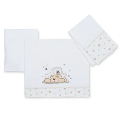 Completo lenzuolino in cotone Pikkoletto Dolcestella
